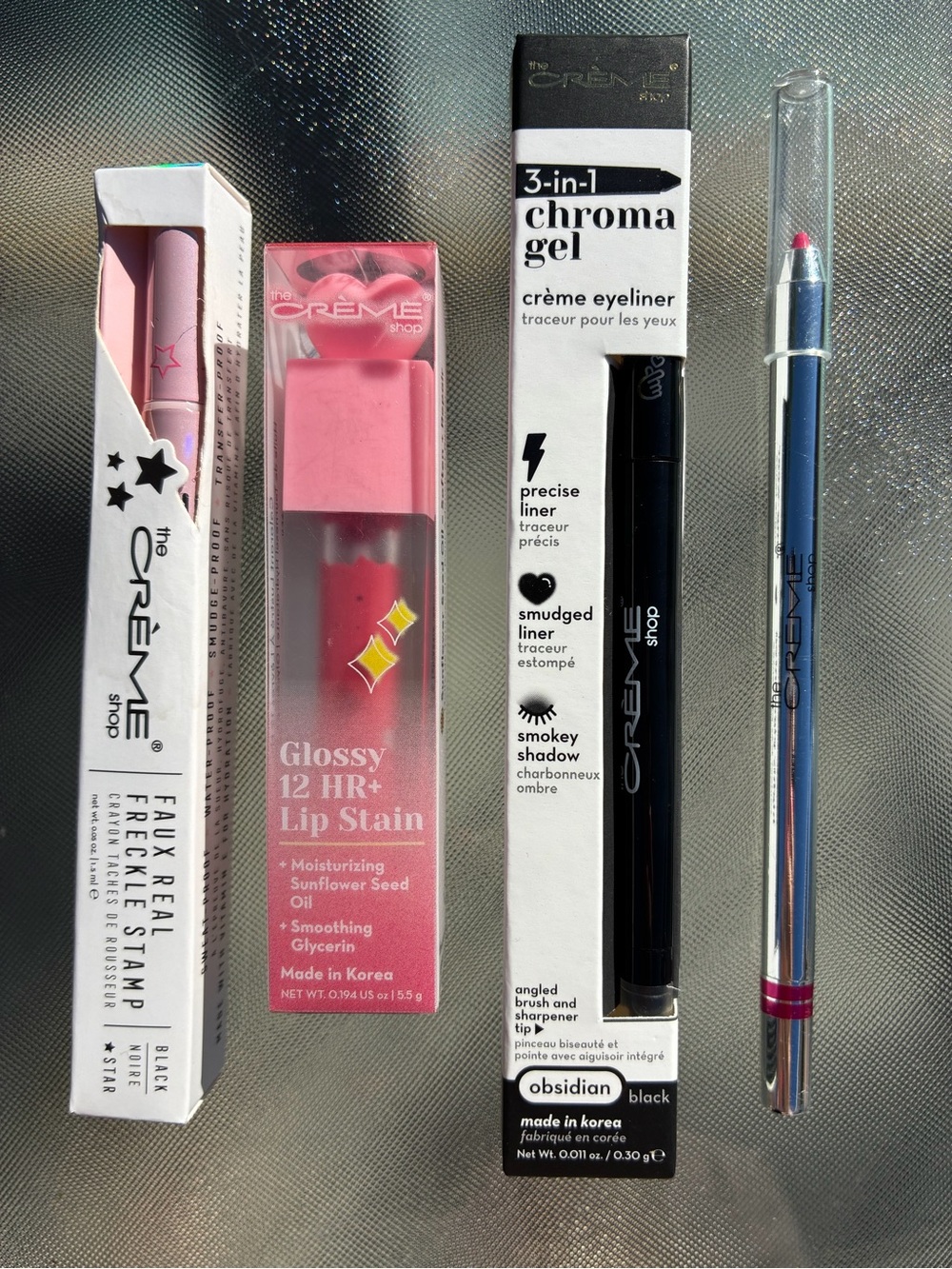The Crème Shop Lip Stain, Eyeliner, Freckle Stamp & Lip Pencil Bundle